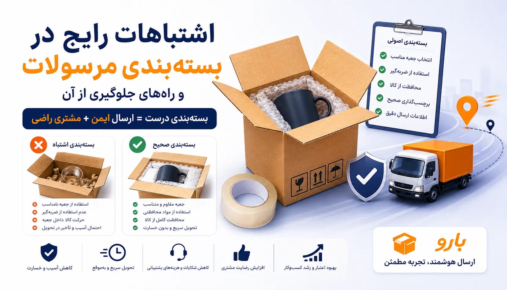 اشتباهات رایج در بسته‌بندی مرسولات و راه‌های جلوگیری از آن