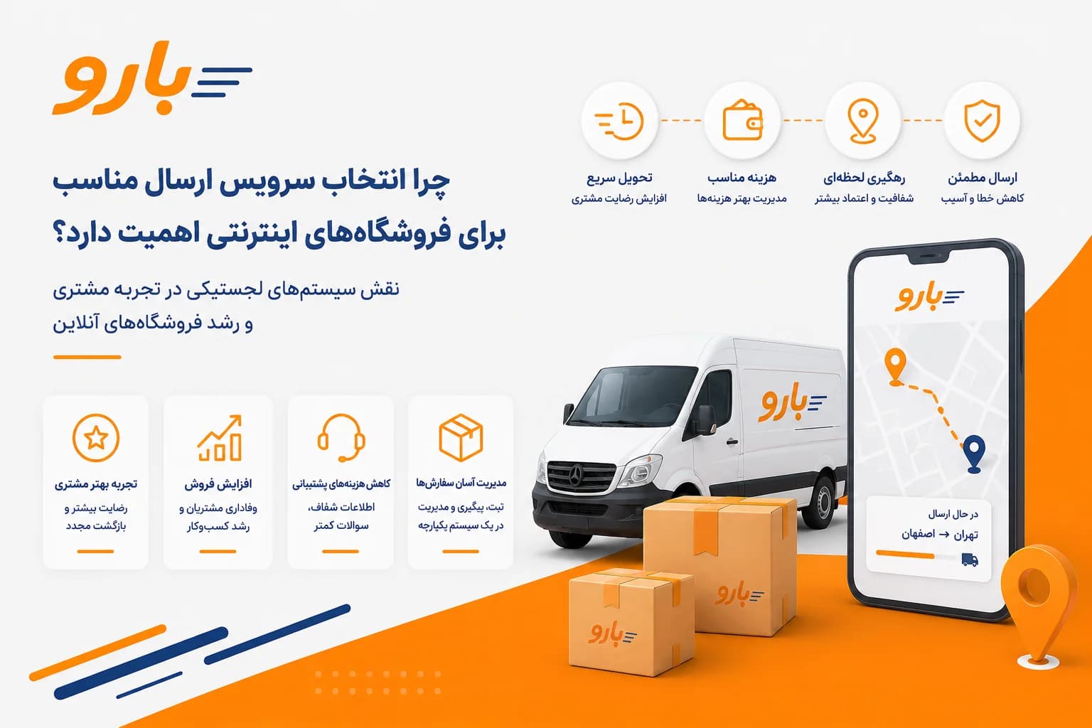 چرا انتخاب سرویس ارسال مناسب برای فروشگاه‌های اینترنتی اهمیت دارد؟