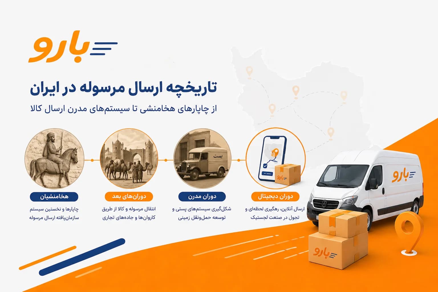 تاریخچه ارسال مرسوله در ایران؛ از چاپارهای هخامنشی تا سیستم‌های مدرن ارسال کالا